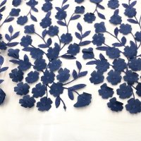 Miniatura de foto de tul con flores en relieve marino