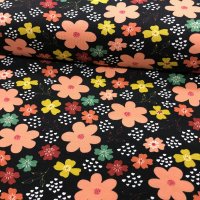 Miniatura de foto de Punto camiseta Gots flores negro