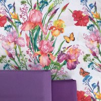Miniatura de foto de Loneta estampada flores multicolor