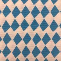 Miniatura de foto de Loneta geométrica rombos azul