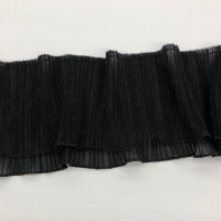 Miniatura de foto de Volante tul plisado negro