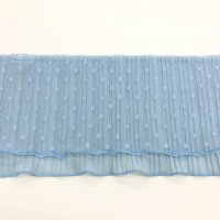 Miniatura de foto de Volante tul plisado azul