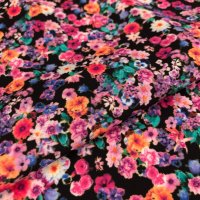 Miniatura de foto de Bielástica ligera flor mini multicolor negro 94%pol, 6% spa