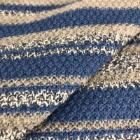 Miniatura de foto de Punto tricot rayas azul