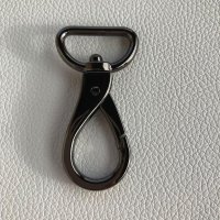 Miniatura de foto de Mosquetón con anilla metálico pavonado 25mm