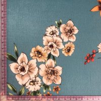 Miniatura de foto de Satén flores turquesa