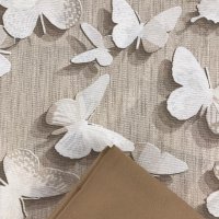 Miniatura de foto de Loneta estampada mariposas beige