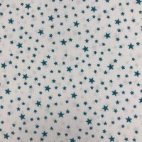 Miniatura de foto de Popelín estrellasbalnco azul pato 