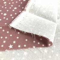 Miniatura de foto de Popelín lila estrellas blancas