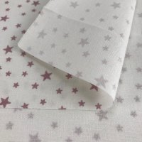Miniatura de foto de Popelín estrellas blanco lila viejo 