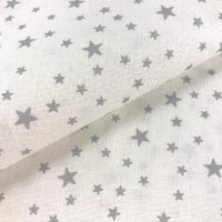 Miniatura de foto de Popelin estrellas blanco gris 