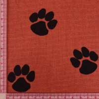 Miniatura de foto de Loneta huellas de perro color terracota