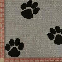 Miniatura de foto de Loneta huellas de perro color lino