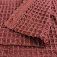 Miniatura de foto de Piqué waffle color terracota