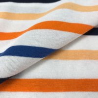 Miniatura de foto de Punto camiseta rayas naranja