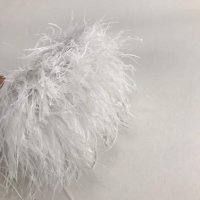 Miniatura de foto de Fleco pluma avestruz doble blanco
