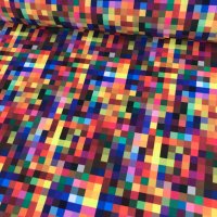 Miniatura de foto de Bielástica ligera estampado geométrico píxeles