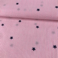 Miniatura de foto de Seersucker estrellas rayas rosa