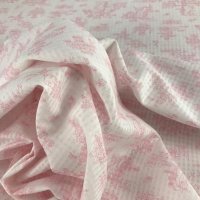 Miniatura de foto de Tela vichy Toile de jou rosa