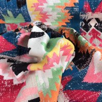 Miniatura de foto de Loneta half panama geométrico azteca multicolor