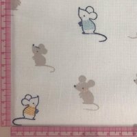 Miniatura de foto de Popelín ratoncitos blanco