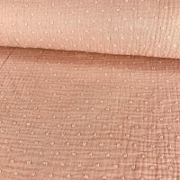 Miniatura de foto de Plumetti doble gasa bámbula rosa salmón