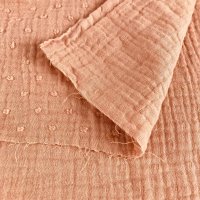 Miniatura de foto de Plumetti doble gasa bámbula rosa salmón