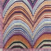Miniatura de foto de Crepe estampado ondas multicolor