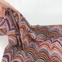 Miniatura de foto de Crepe estampado ondas multicolor