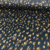 Miniatura de foto de Satén estampado guepardo verde, ocre