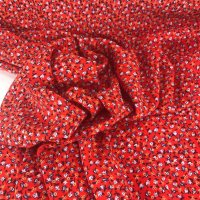 Miniatura de foto de Viscosa estampado flores mini rojo