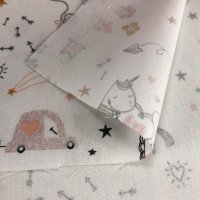 Miniatura de foto de Popelín unicornios blanco