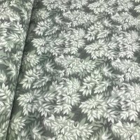 Miniatura de foto de Loneta half panamá hojas mini verdes y blancas