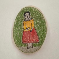 Miniatura de foto de Prendido de tela bordada mujer