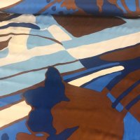 Miniatura de foto de Satén goemétrico marrón-azul