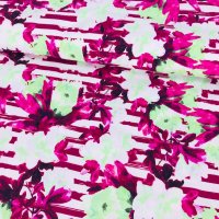 Miniatura de foto de Lycra baño flores multicolor mate
