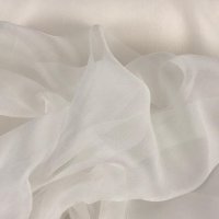 Miniatura de foto de Gasa bámbula de seda blanca