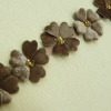 Miniatura de foto de Cinta de flores de terciopelo marrón 50 mm