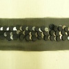 Miniatura de foto de Pasamanería paillete polipiel negro, plata 40-70mm