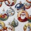 Miniatura de foto de Cretona con motivos navideños bolas de navidad