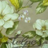 Miniatura de foto de loneta estampada verde flores blancas