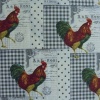Miniatura de foto de Algodón estampado digital gallos gris
