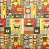 Miniatura de foto de Cretona estampada robots multicolor