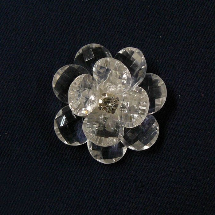 Foto de flor acrílico cristal blanco