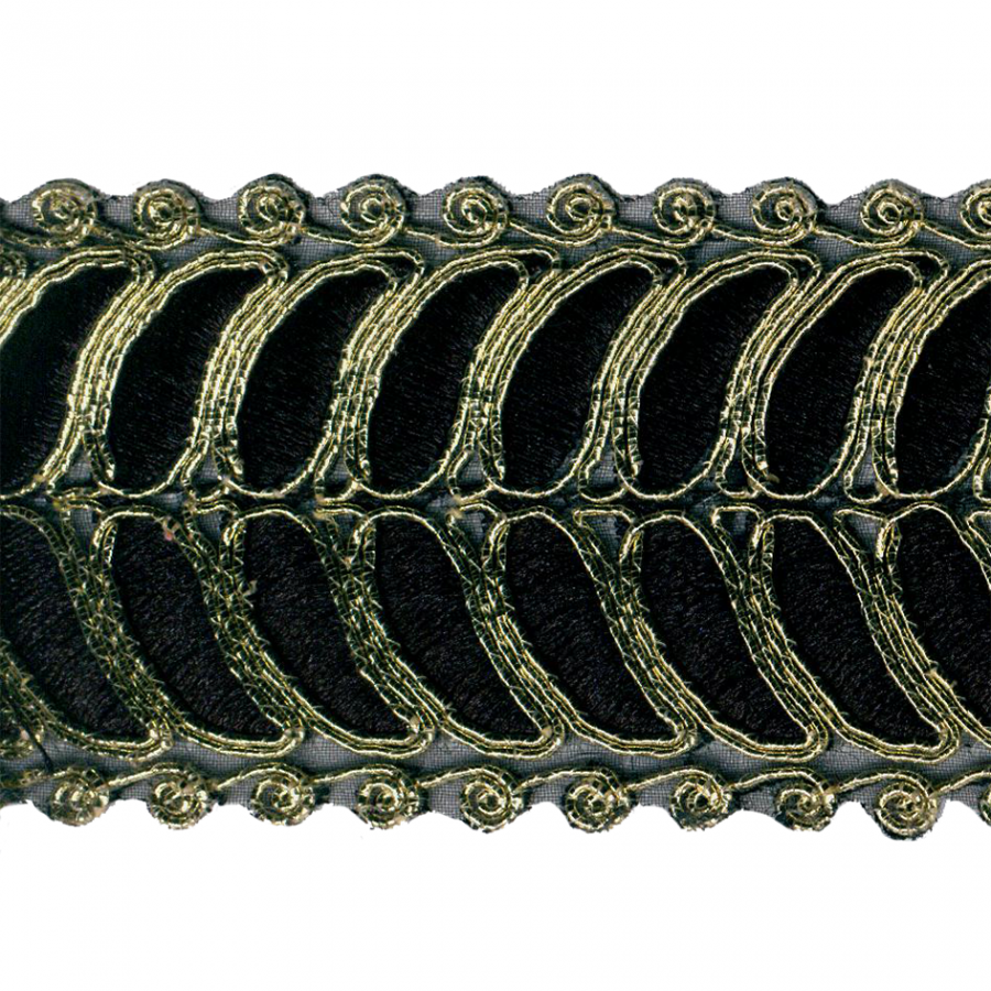 Tapacosturas metal 50mm oro-negro