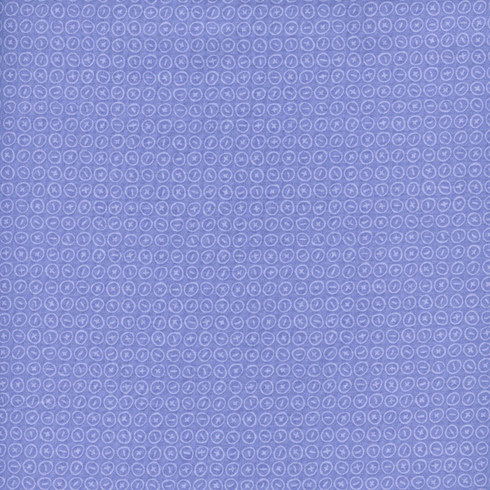 Foto de Popelín azul estampado geométrico  patchwork