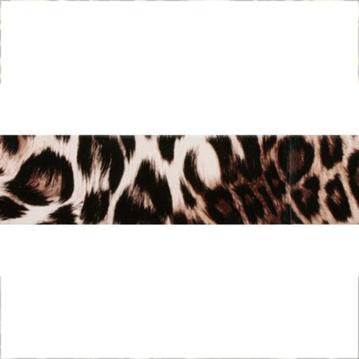 Foto de bies estampado animal leopardo 25mm.