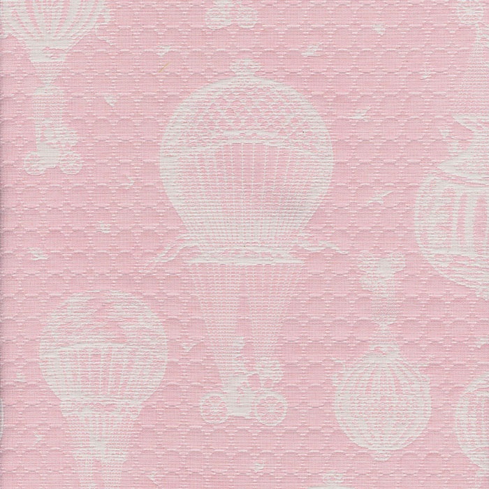 Foto de Piqué jacquard globos blanco, rosa