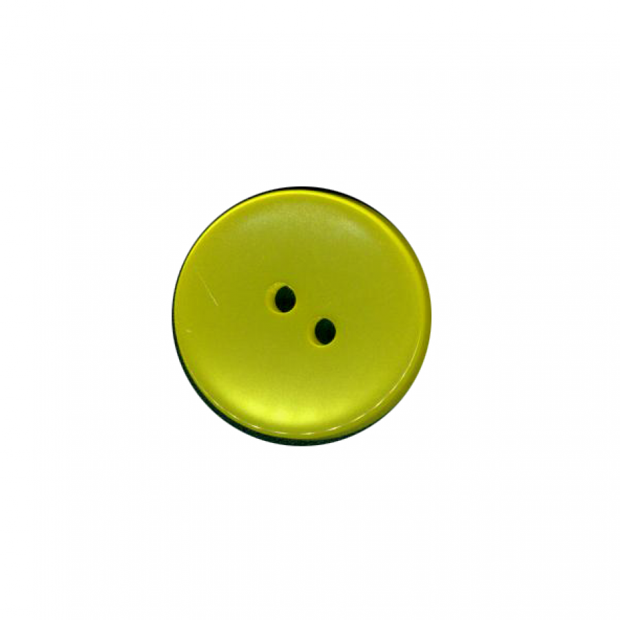 Boton 2 agujeros plano amarillo 20mm
