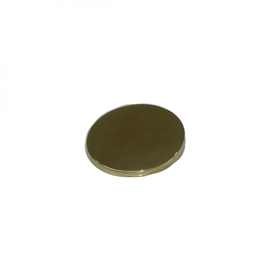 Botón pie metal liso color oro 15mm
